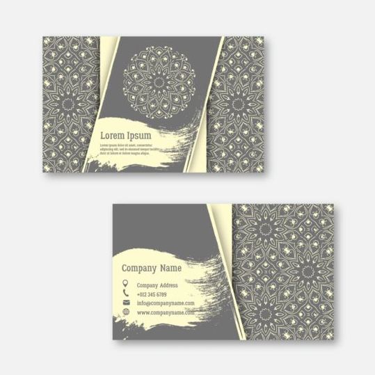 マンダラパターンベクトルを持つ名刺05 マンダラ ビジネス パターン カード   
