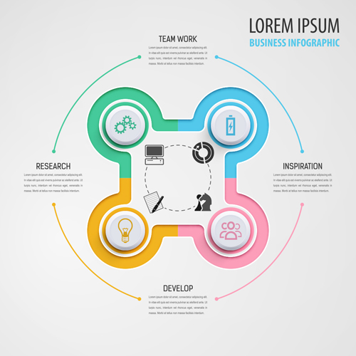 Circulaire Business infographies vecteur créatif modèle 17 modèle infographique Créatif Circulaire business   