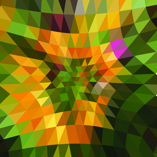Farbige Dreieck-abstrakter Hintergrund-Vektor 02 Hintergrundvektor Hintergrund farbig Dreieck abstract   