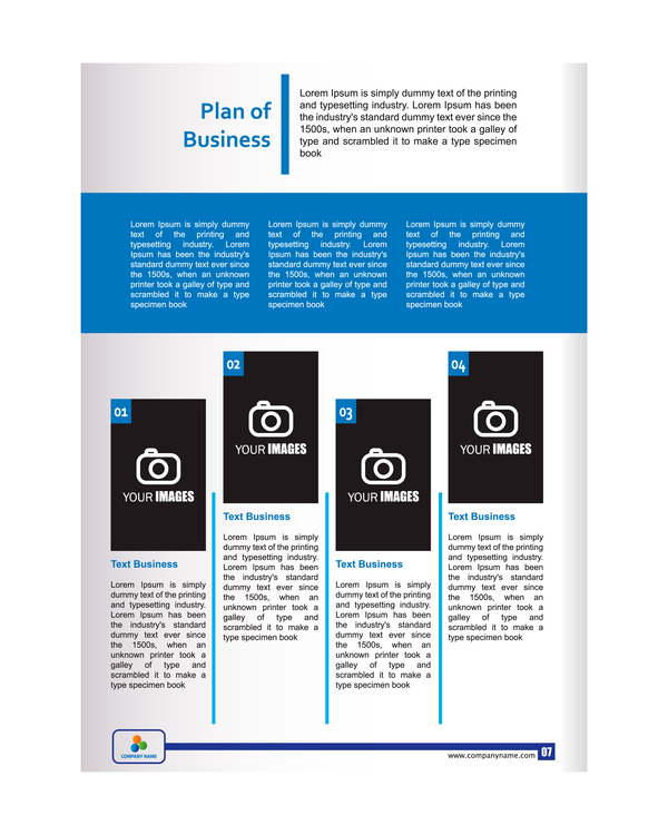 Brochure de la société couvrent les styles bleus vecteur 07 styles couverture compagnie brochure Bleu   