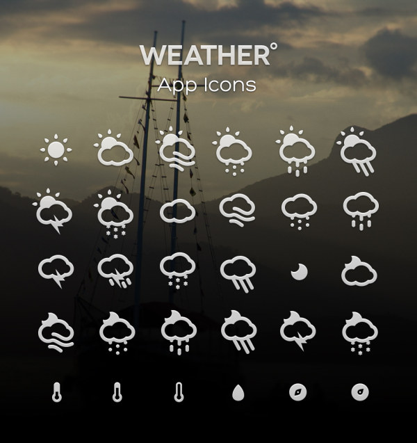 Icônes d’application météo créatives icônes icône creative app   