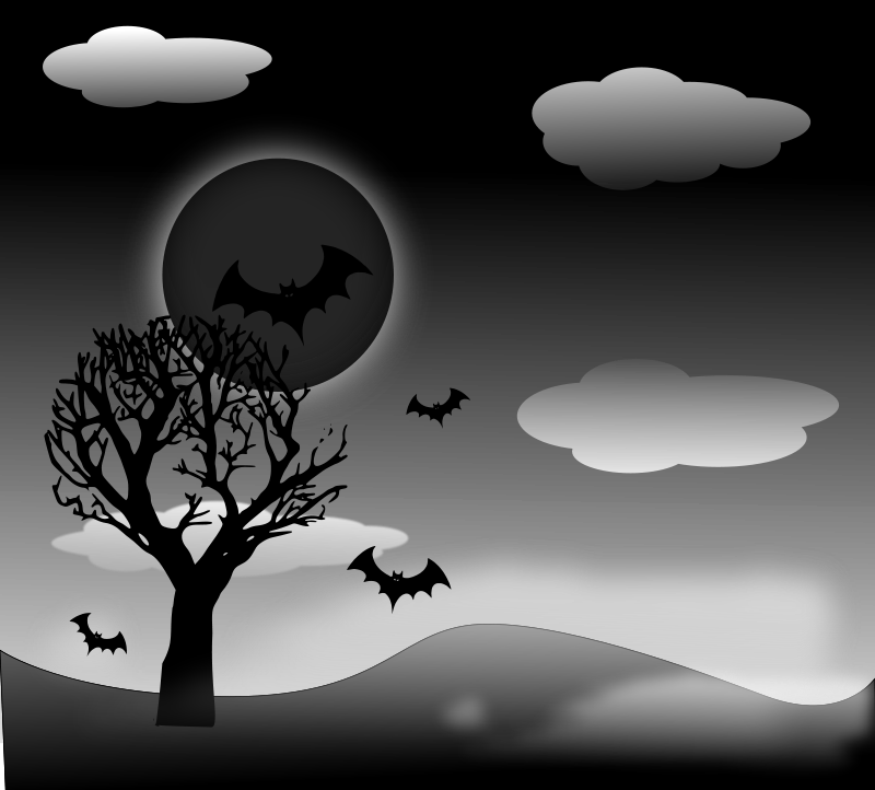 Halloween-Nacht mit Fledermäusen Vektorhintergrund Vector-Hintergrund Nacht Hintergrund halloween   