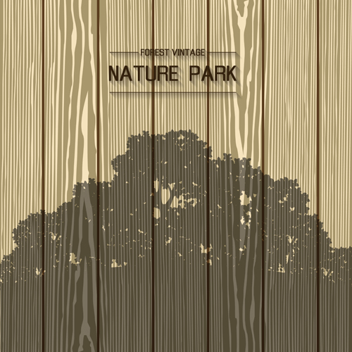 Vecteur de fond en bois de parc de nature 01 parc nature fond en bois   