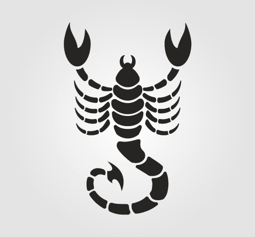 Scorpion silhouette vecteur ensemble matériel 03 silhouette scorpion   