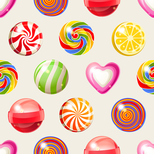 Bonbons doux vecteur seamless pattern 02 sucré sans soudure motif Bonbons   