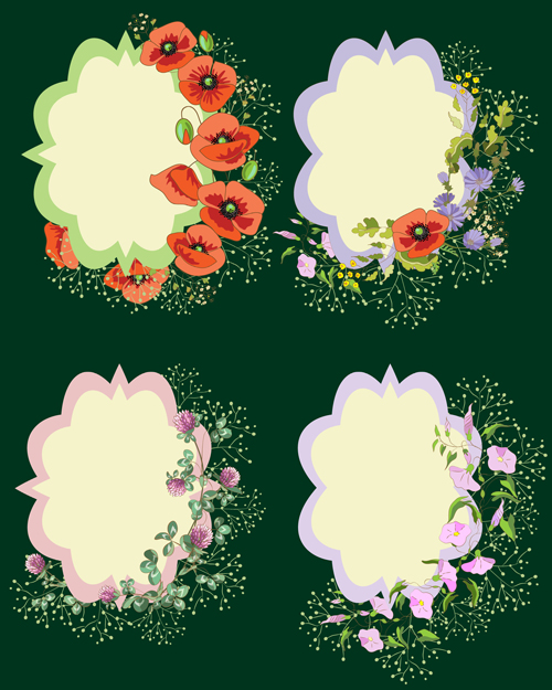 Vektor niedlicher Blumenkarten Karte cute Blume   