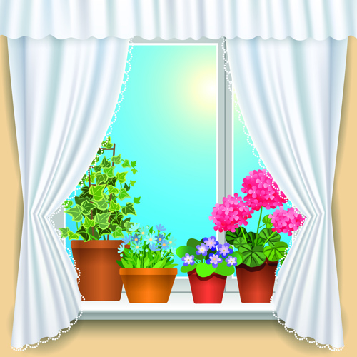 Warme Fenster entwerfen Vektor art 02 windows warm   