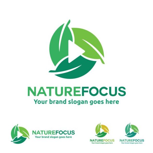 Naturfokus-Design-Vektor Natur logo focus   