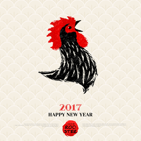 2017 année de la matière vectorielle du coq 03 coq année 2017   