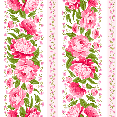 Fleurs lumineuses Design vecteur seamless pattern 01 sans soudure motif fleurs   