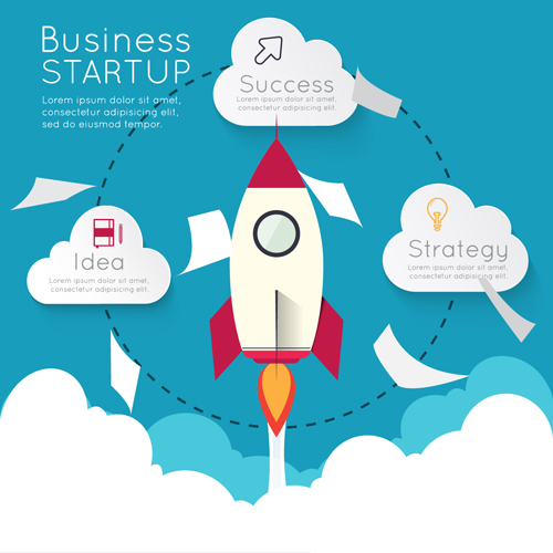 Geschäftsstart Infografiektoren 02 start Infografik business   