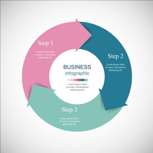 Cercle avec flèche vecteur infographique 05 infographie Flèche cercle   