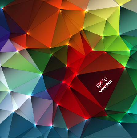 Éléments polygonaux colorés fond vectoriel 05 polygonale fond vectoriel elements element couleur   