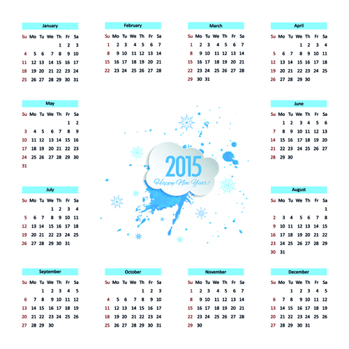 Kreativer Kalender 2015 Vektordesign Set 10 Kreativ Kalender 2015   