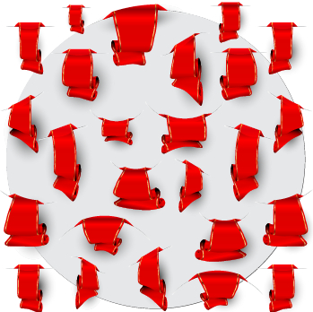 Kreative rote Bänder Lesezeichen Vektor-Set 04 Lesezeichen Kreative Bänder   