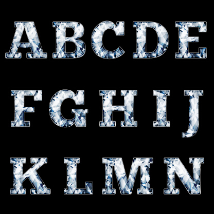 Diamond Stile Alphabet Designmaterial 03 diamond alphabet   