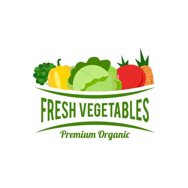 Vecteur de conception de logo de légumes frais 03 logo légumes fresh   