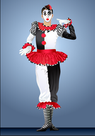 Lustige Clown-Show Vektor 01 show funny clown   