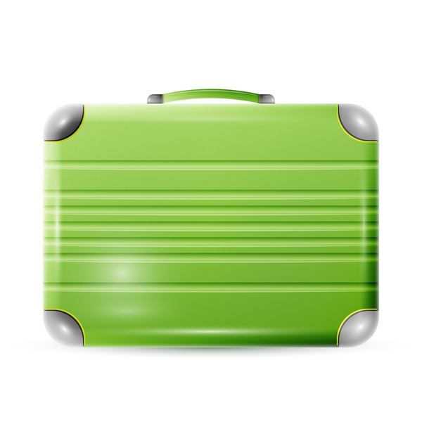 Matériau vectoriel de valise en polycarbonate vert 02 vert valise polycarbonate   