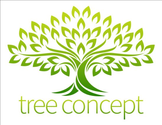 Arbre vert logos vecteur graphique 05 vert logos Graphique arbre   
