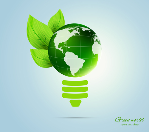 Monde vert et vecteur de fond Eco 02 vert monde fond eco   