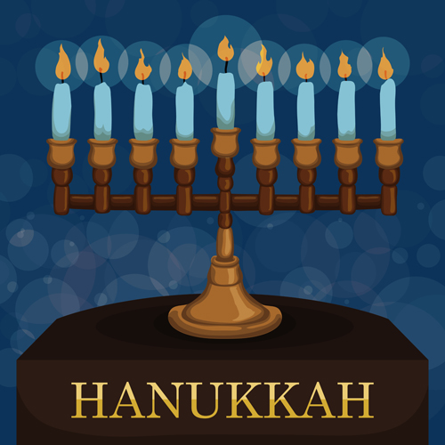 Glücklicher hanukkah Hintergrund mit Kerze vecotr 16 Kerze Hintergrund happy hanukkah   