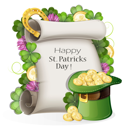 Happy st.patrick Day background vectors 05 st.patrick day happy   