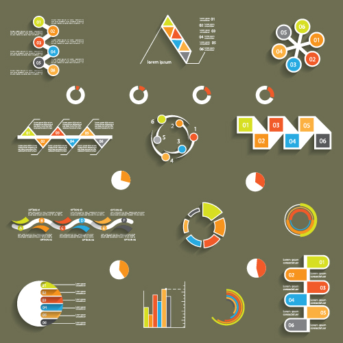 Infografik mit Diagrammelementen Design-Illustrationsvektor 09 Infografik illustration Elemente diagramme   