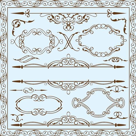 Cadre simple avec bordures et ornements vector design 06 simple ornements bordures bordure   