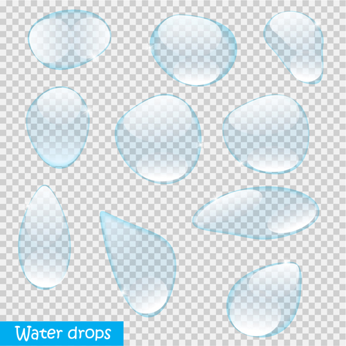 Transparent gouttes d’eau illustration vecteur matériel 06 transparent illustration Gouttes goutte d’eau eau   