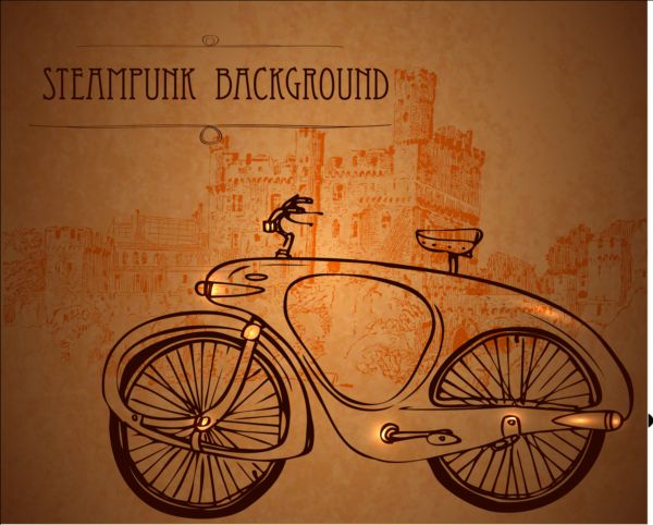 Vintage Steampunk Hintergrunddesign-Vektor 04 vintage steampunk Hintergrund   