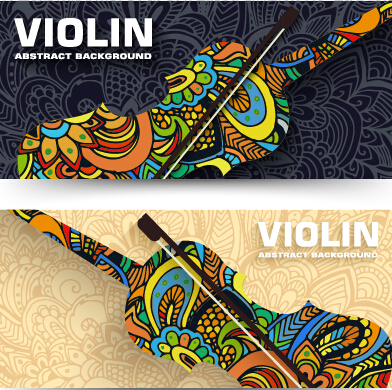 Violinabstrakte Bannervektor Violine banner abstract   