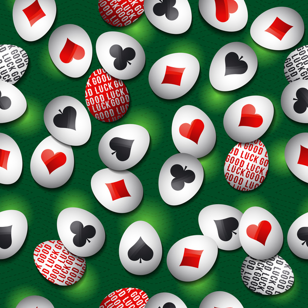 oeuf de Pâques avec le signe de poker pattern Vector 03 signe poker Pâques oeuf motif   