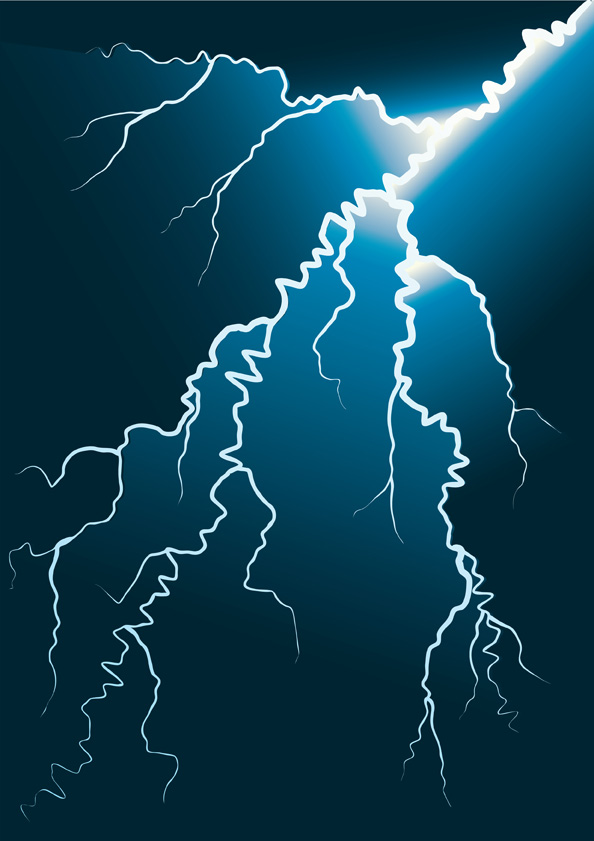 Conception vectorielle de fond lumineux de foudre 03 vecteur de fond lightning bright   