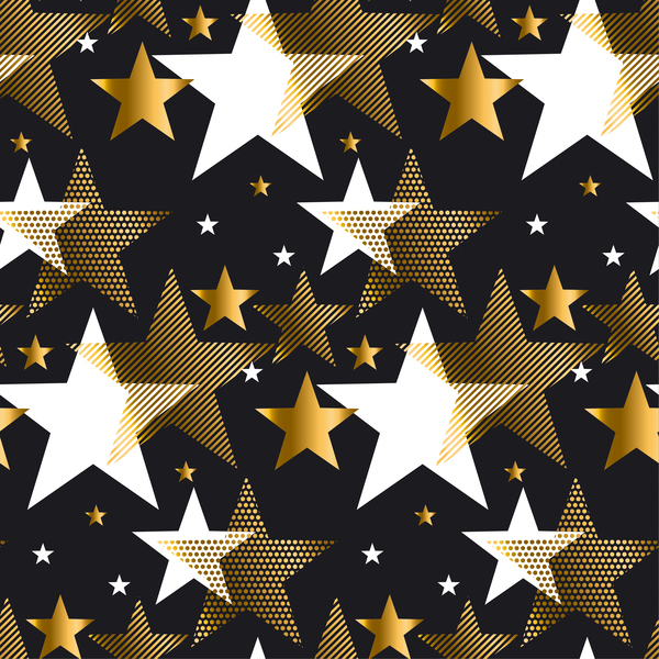 Étoiles de Noël seamless pattern vecteurs 01 sans soudure Noël modèle étoiles   