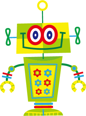 Robot de dessin animé mignon coloré vecteur ensemble 09 robot coloré cartoon   