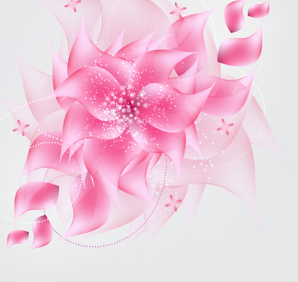 Traumrosa Blumen-Vektormaterial Traum pink Blume   