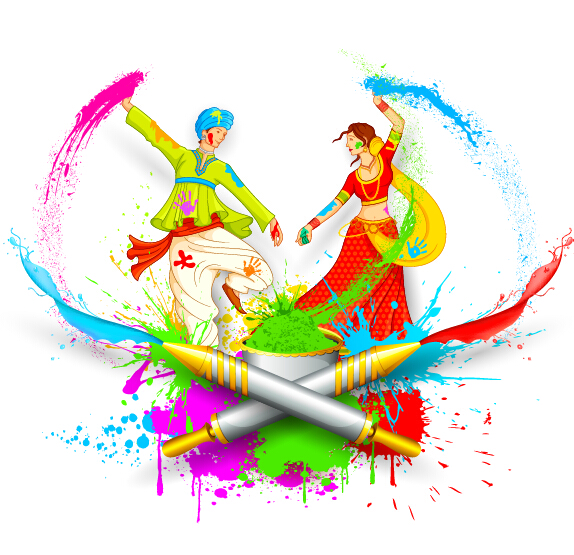 Holi Creative background art Vector 09 holi fond Créatif   