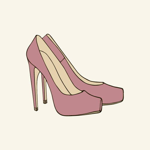Rosa hoch Schuhe pink High-heeled   