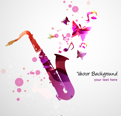 Stilvoll farbenfroher Musik-Vektorhintergrund Grafik 04 Vector-Hintergrund Musik Hintergrund farbig   