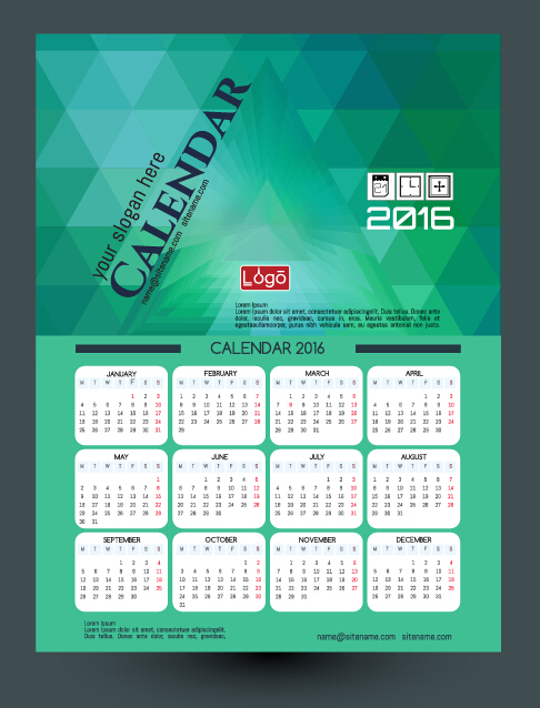 Fond de technologie avec le vecteur de calendrier 2016 11 technologie calendrier arrière plan 2016   