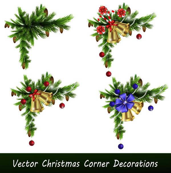 Vector Noel coin décoratif décoratif coin Christmass   