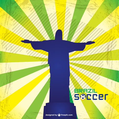 2014 Brésil World football tournoi vecteur fond 04 tournoi monde football contexte Brésil   