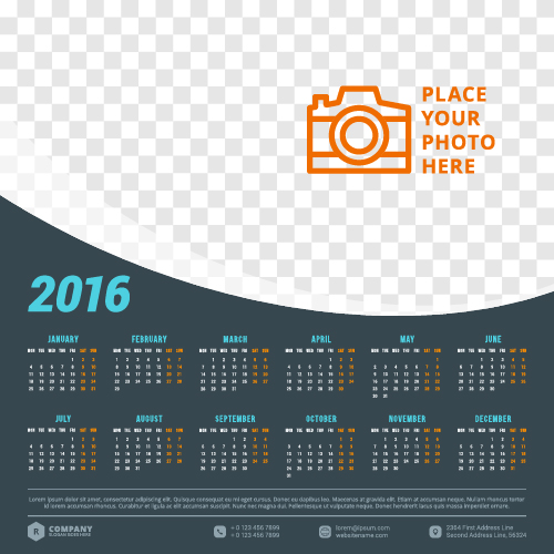 2016 Firmenkalender kreativ Design Vektor 07 Unternehmen Kreativ Kalender 2016   