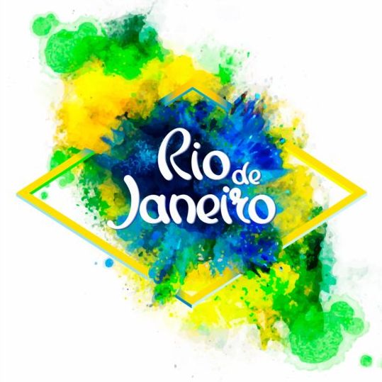 2016 rio de Janeiro olympischen Aquarellen Hintergrund 01 rio olympia Janeiro Hintergrund Aquarell 2016   