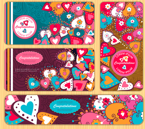 Banner doodeln mit Herzvektor 02 Herz doodle banner   