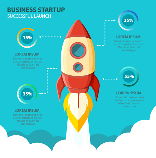 Geschäftsstart Infografiektoren 01 start Infografik business   