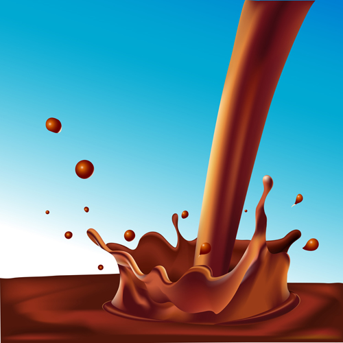 Chocolat au lait éclaboussures vector design 02 lait Éclaboussures éclaboussure de lait Chocolat   