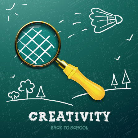 Kreativitätsschule Gestaltung Vektorhintergrund 04 Vector-Hintergrund Schule Kreativität   