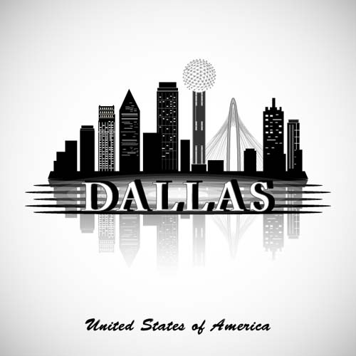 Vecteur de fond de ville de Dallas Ville fond Dallas   